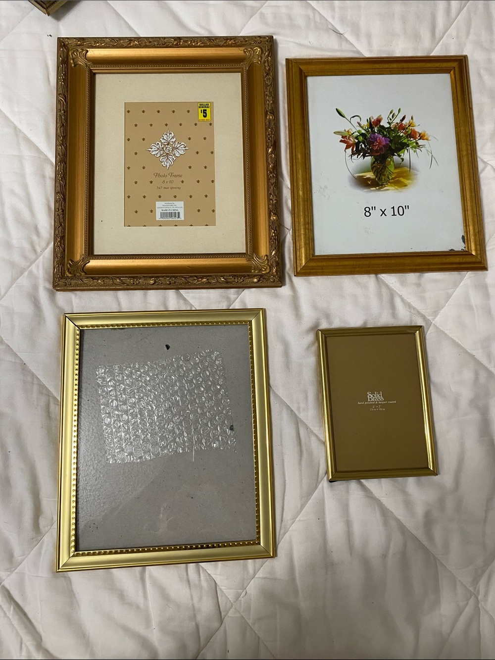 Gold Decorative Picture Frame Set - Classic Home Accents 4-8/10 1- 5/7